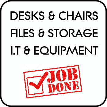 Desks and chairs, files and storage, I.T and equipment.