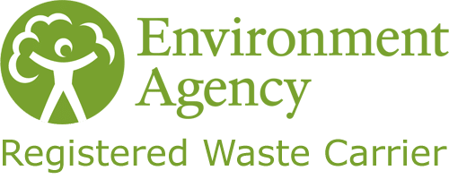 E.A registered waste carrier logo.